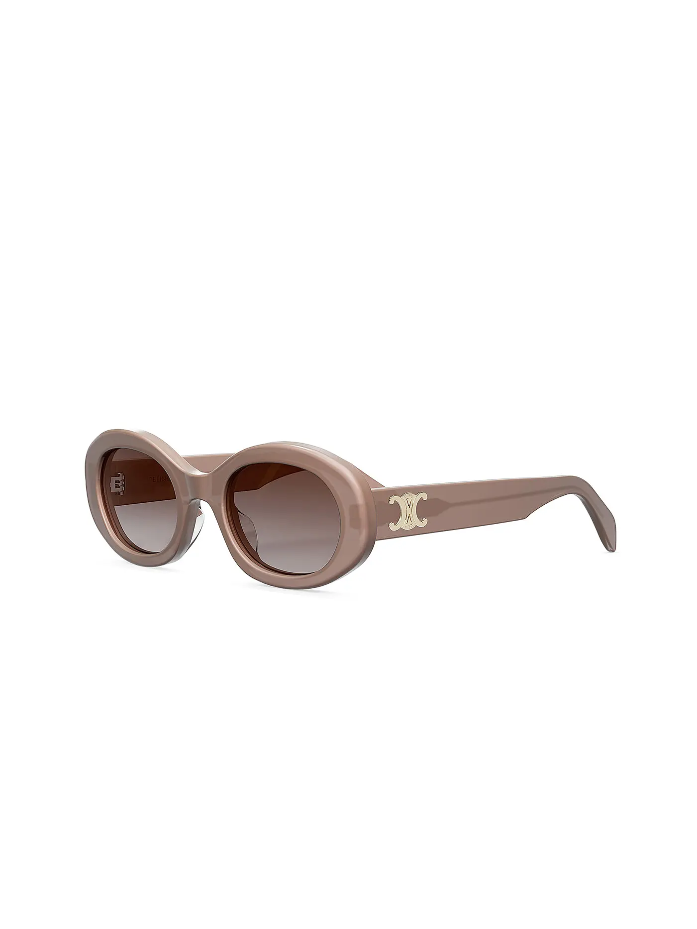 CELINE | Triomphe braune ovale Sonnenbrille | 